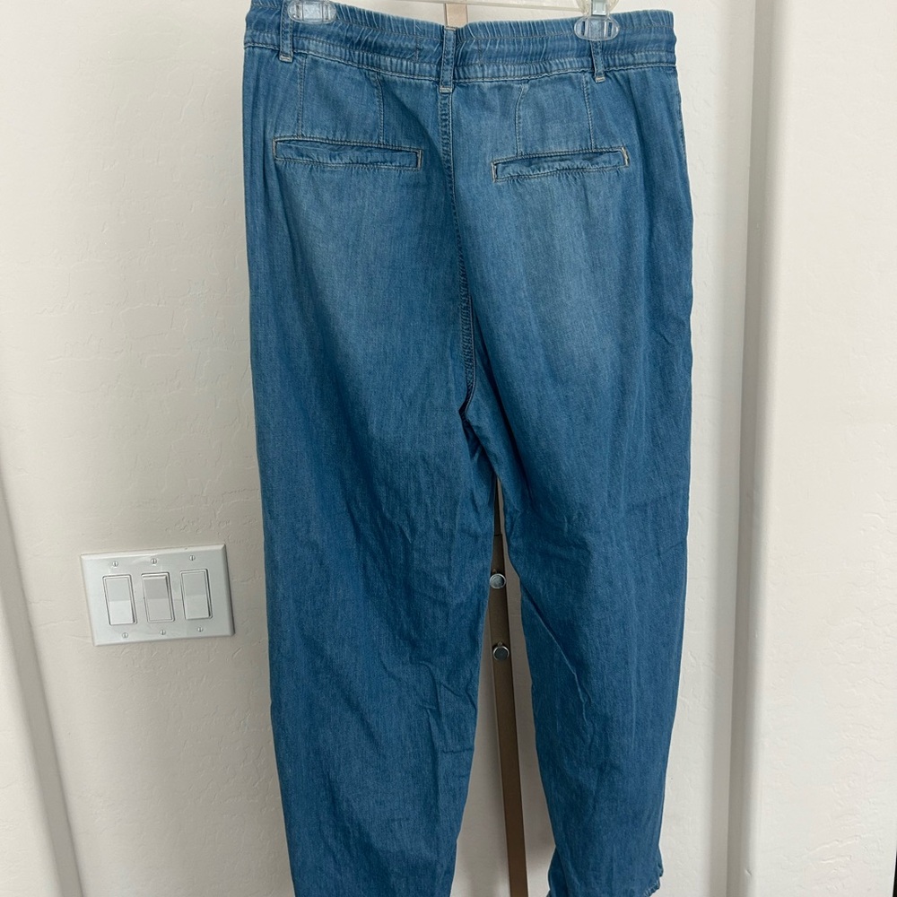 Free People Dakota Cinched Pull On Jeans We The Free Rope Tie Size M - Picture 6 of 6